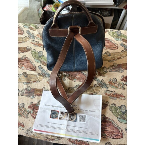 Dooney & Bourke Blue/BrownBackpack Style Bag W/COA  Sophisticated Style main image 11